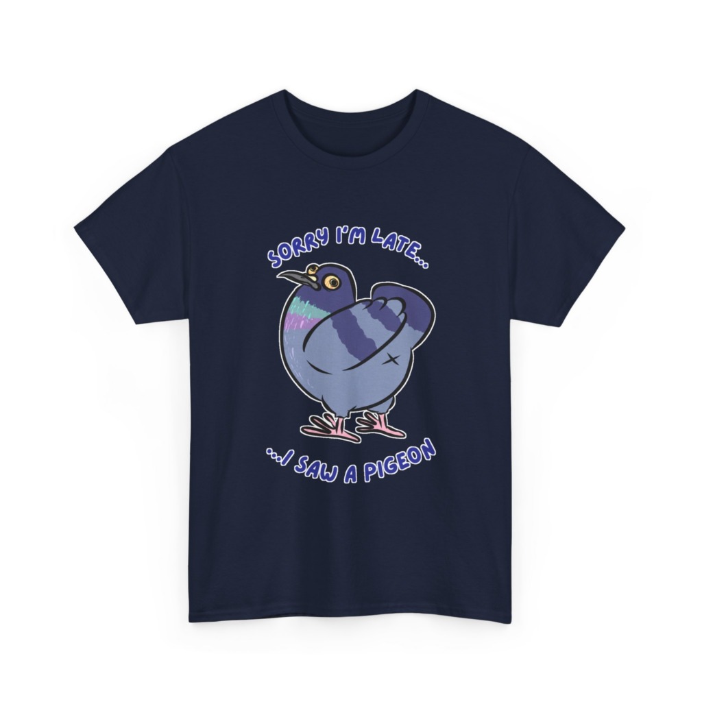 Pigeon 'Sorry I'm Late' Graphic T-Shirt