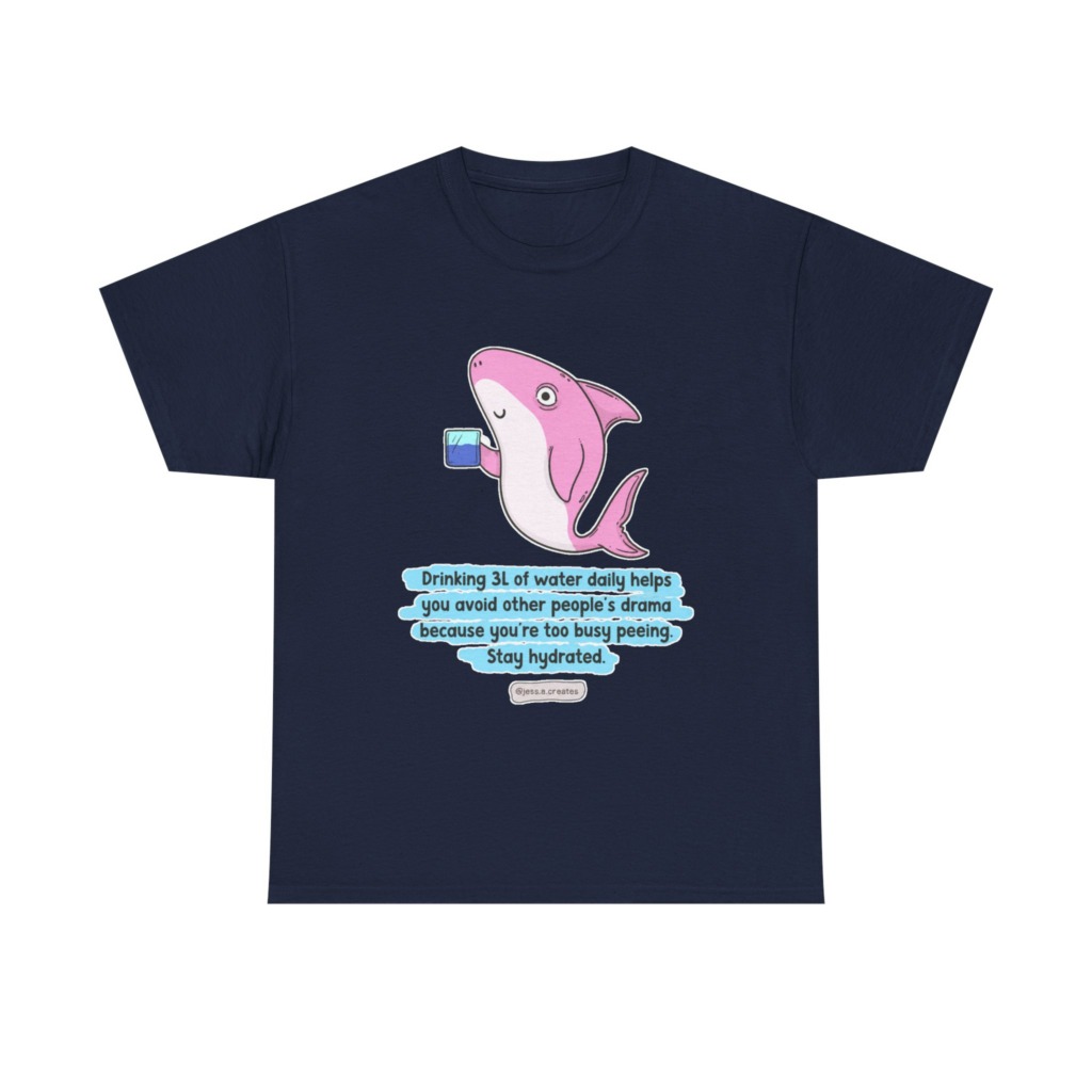 Pink Hydrated Shark Graphic Tee
