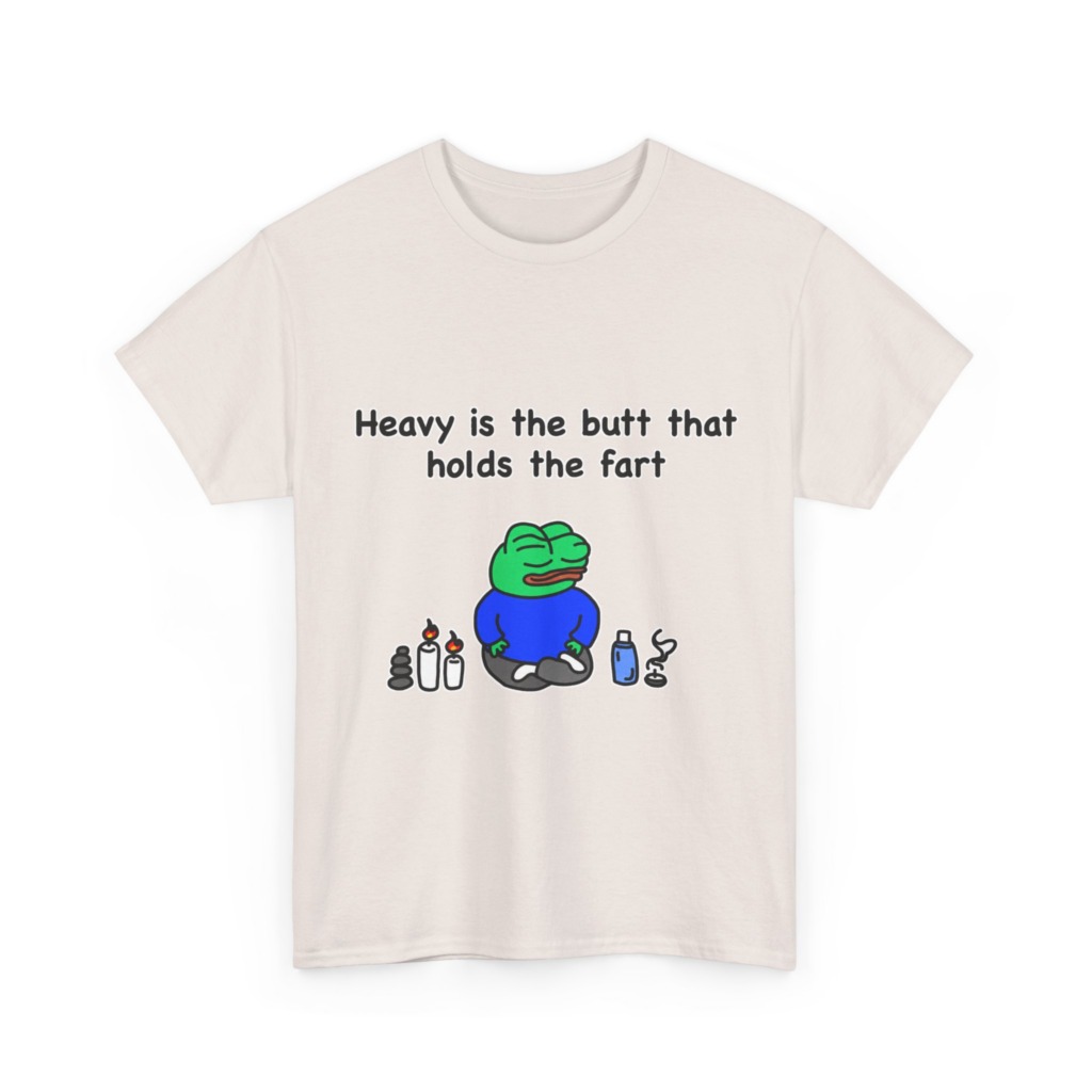 T-Shirt: Meditating Pepe Frog 'Heavy is the Butt'