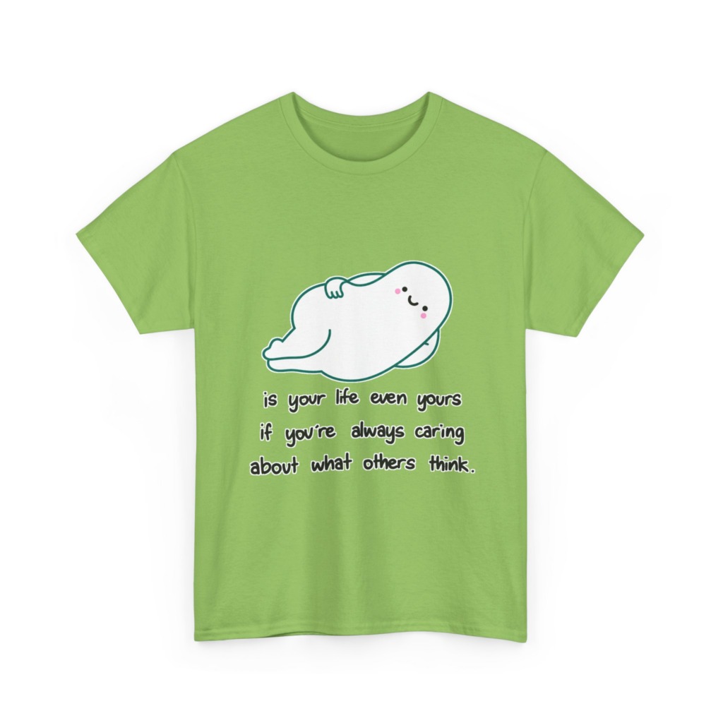 White 'Life Is Yours' Blob Graphic T-Shirt