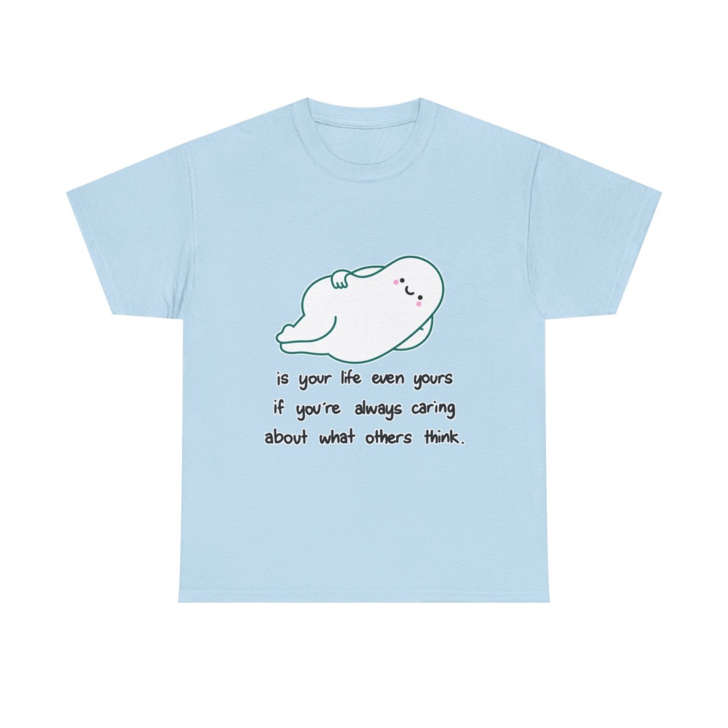White 'Life Is Yours' Blob Graphic T-Shirt