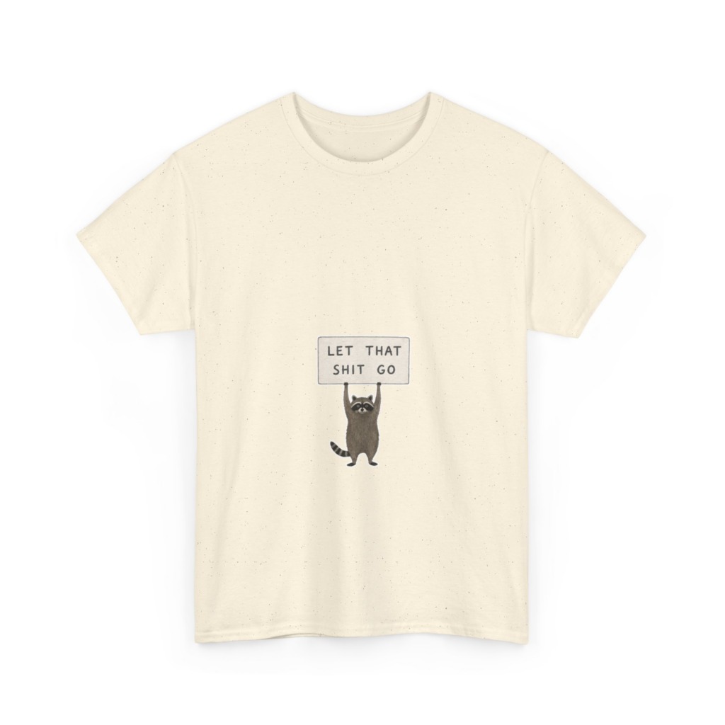 White Raccoon 'Let That Shit Go' Graphic T-Shirt