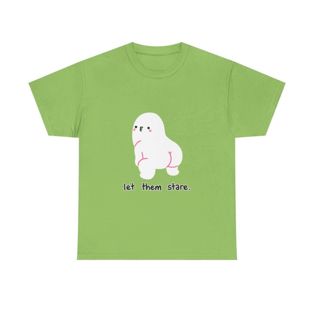 White "Let Them Stare" Creature Graphic Tee