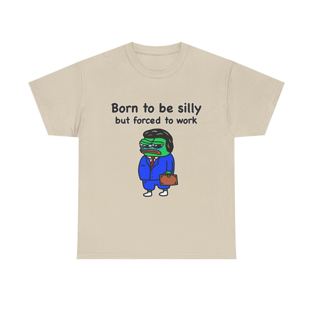 T-Shirt: Born to Be Silly Business Frog Graphic