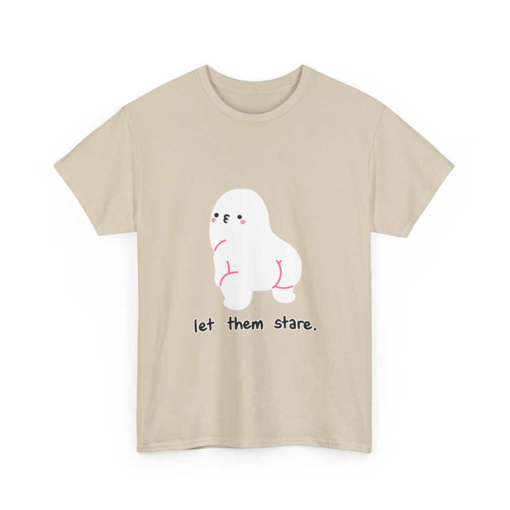 White "Let Them Stare" Creature Graphic Tee