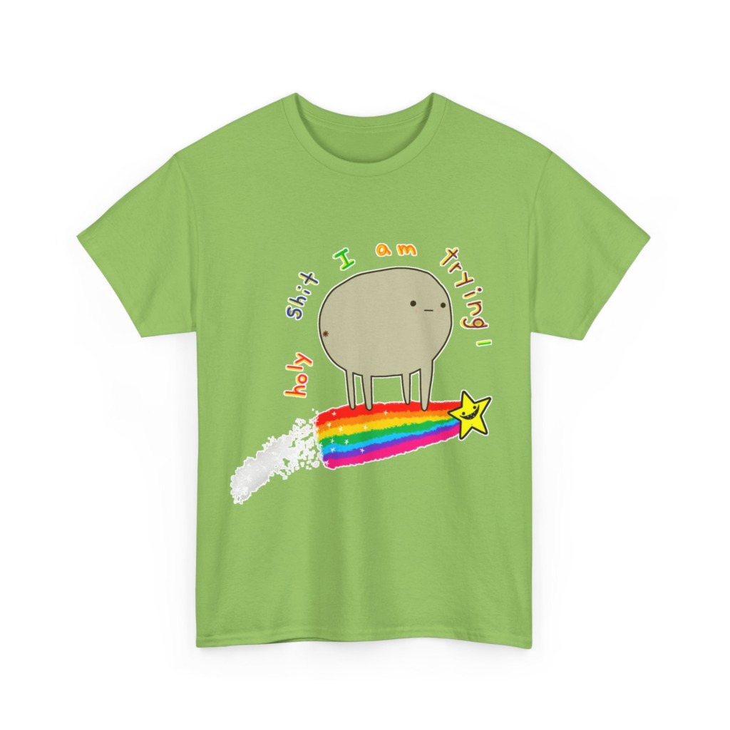 'I Am Trying' Blob Rainbow Graphic Tee
