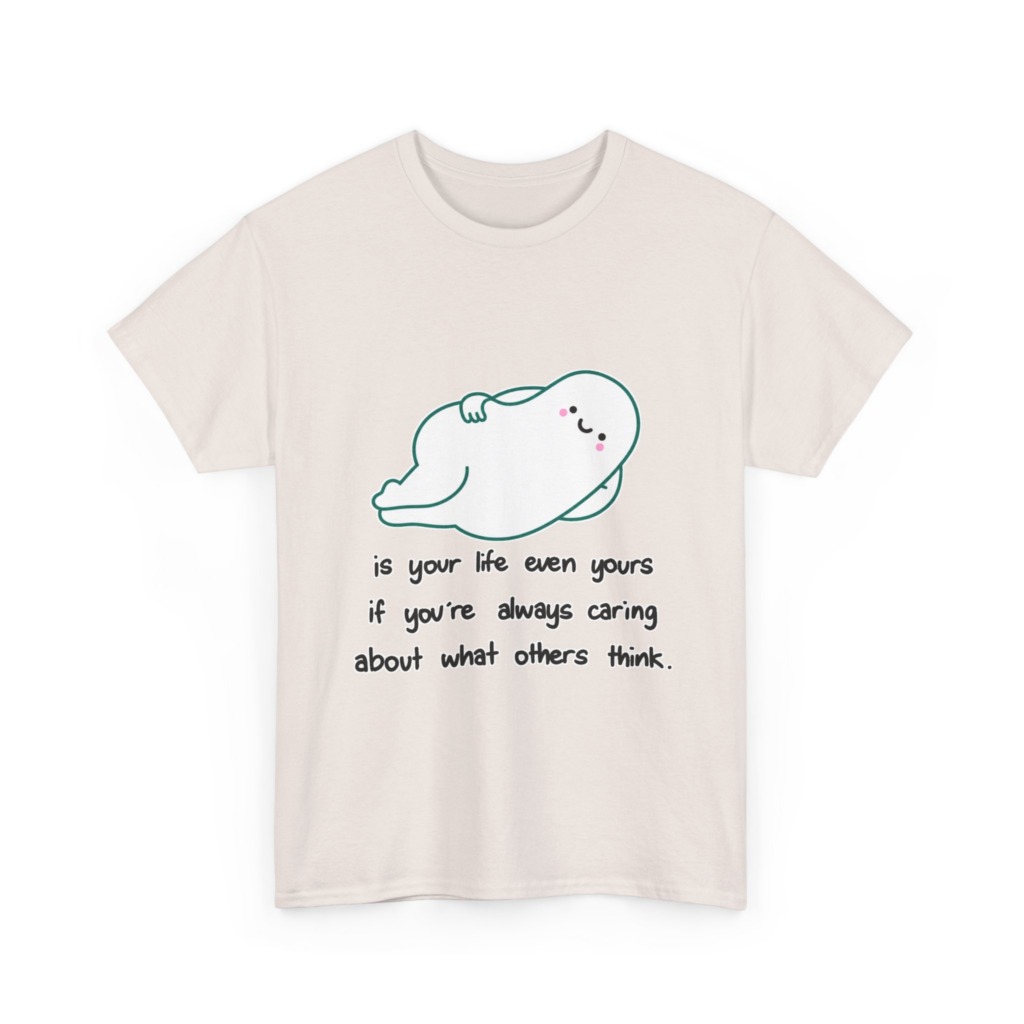 White 'Life Is Yours' Blob Graphic T-Shirt