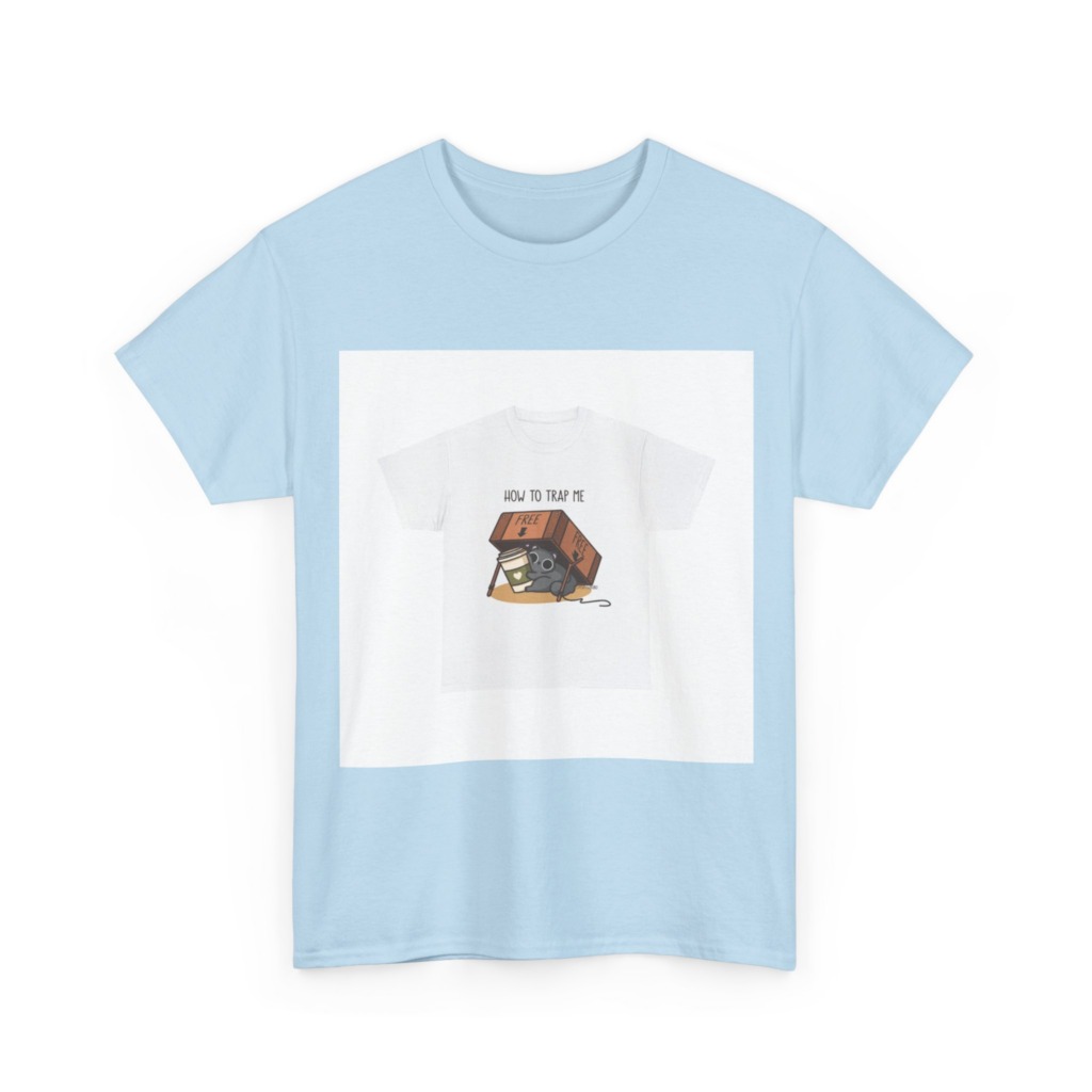 T-Shirt: How to Trap Me Cat & Coffee Graphic