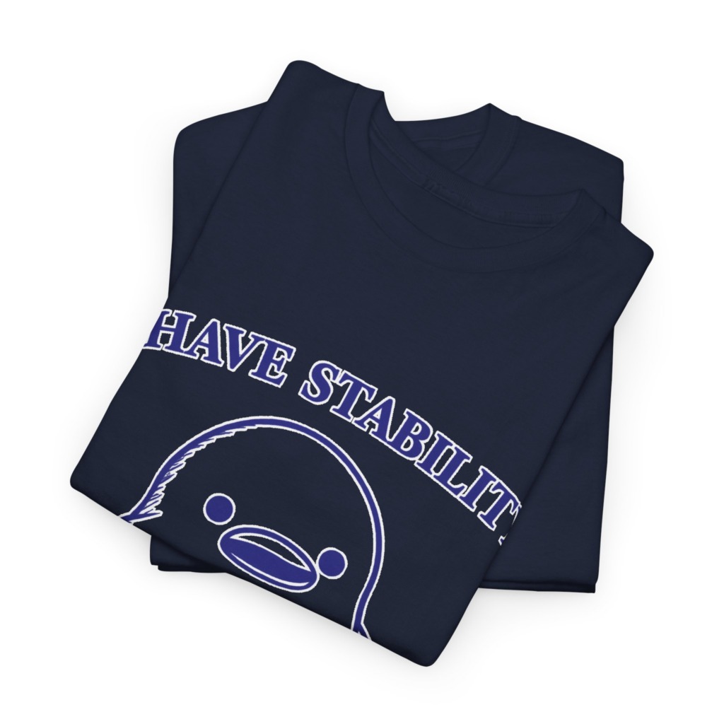T-Shirt: Cute Stabbing Penguin 'Stability' Pun