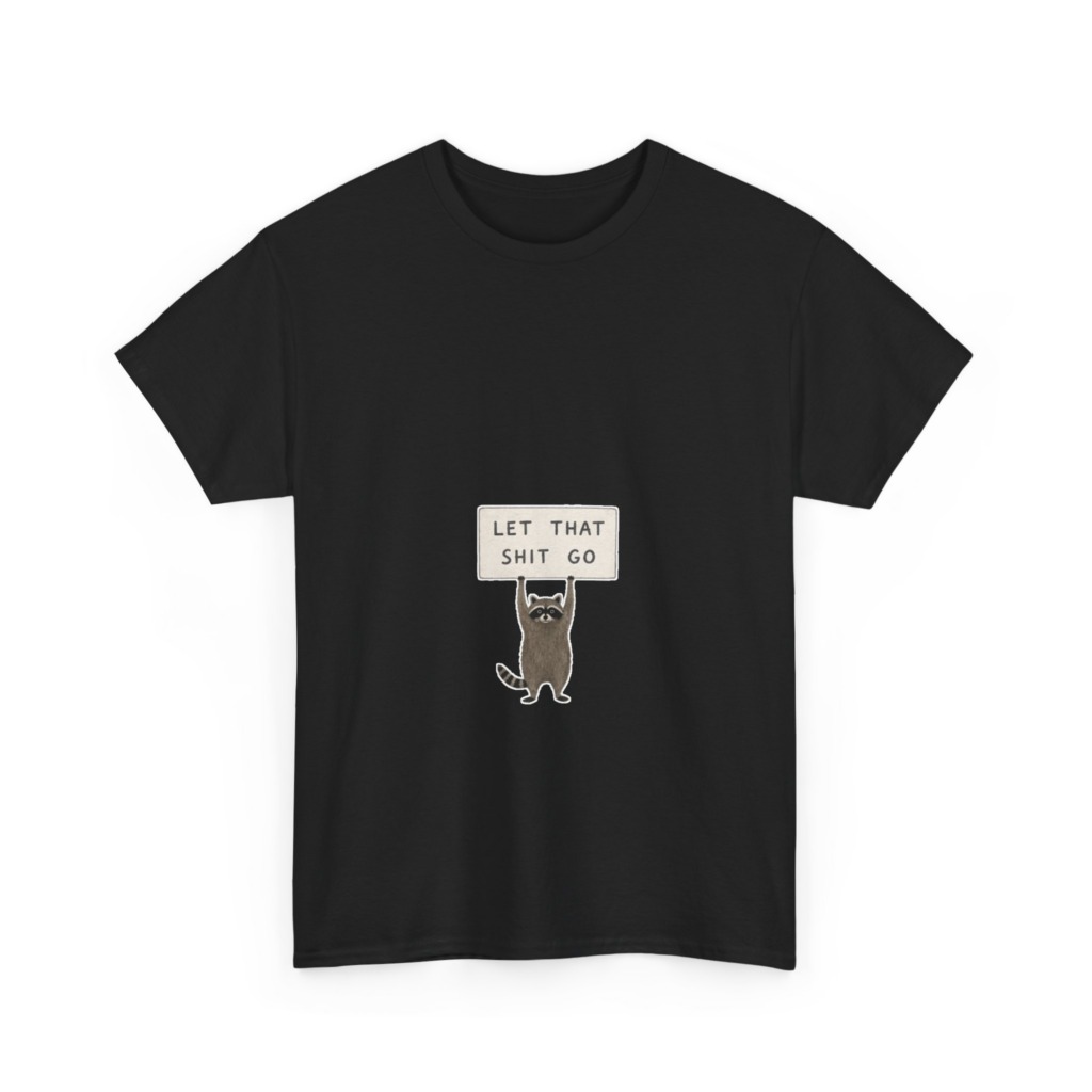 White Raccoon 'Let That Shit Go' Graphic T-Shirt