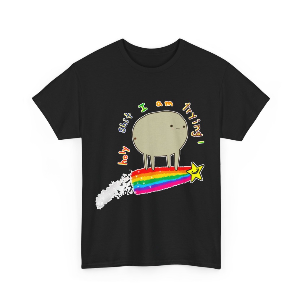 'I Am Trying' Blob Rainbow Graphic Tee