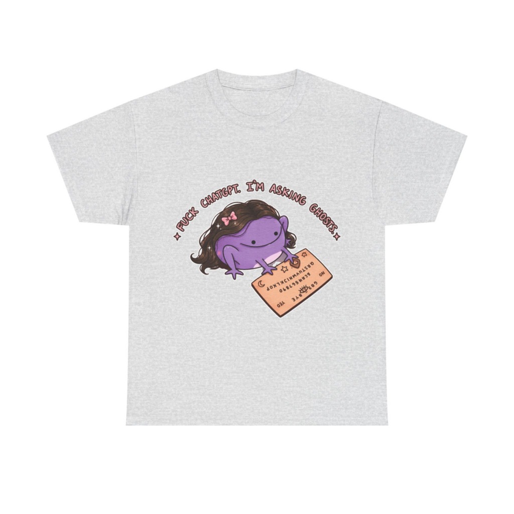 T-Shirt: Purple Frog 'Fuck ChatGPT' Ouija Design