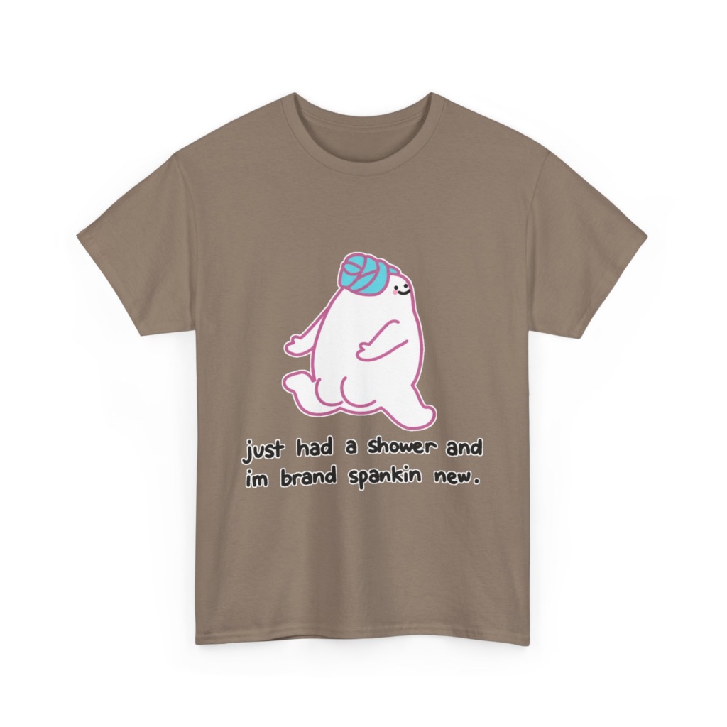 T-Shirt: Shower Blob 'Brand Spankin' New' Graphic