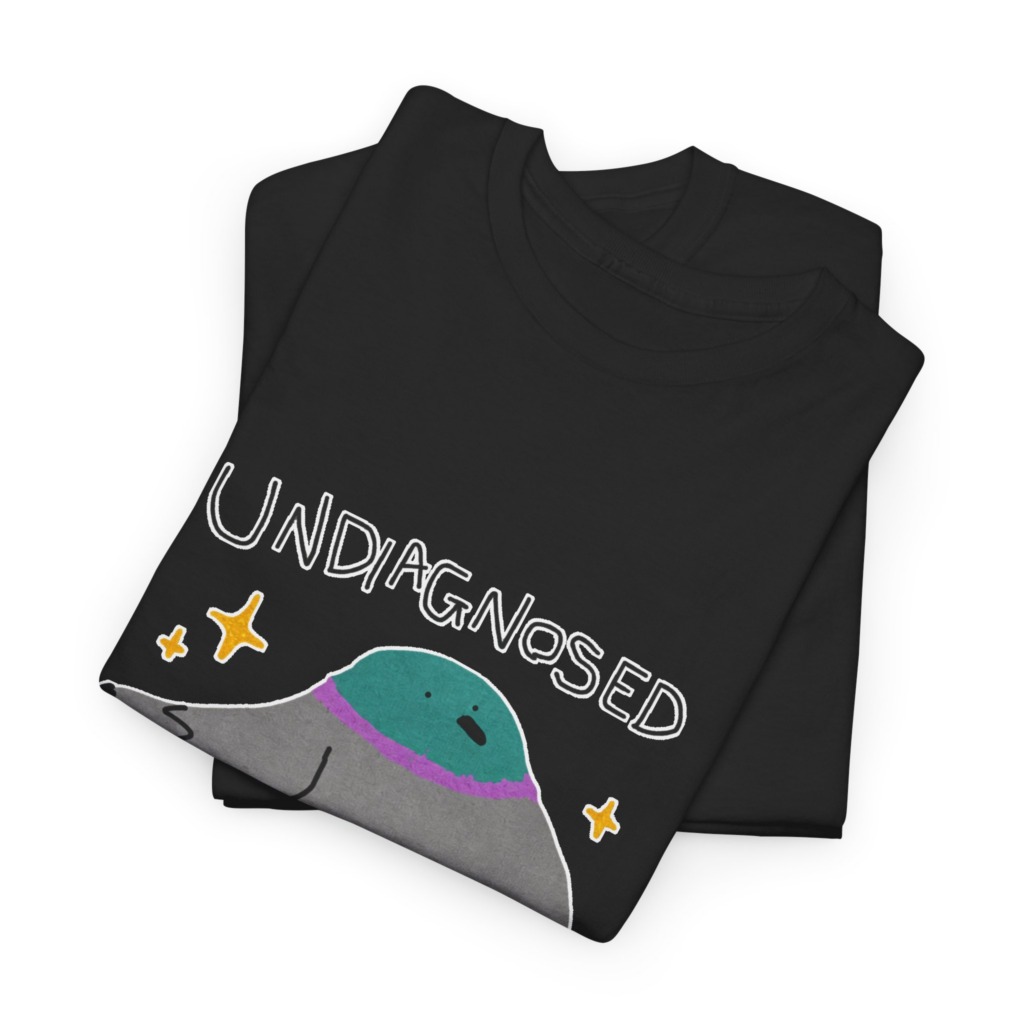 T-Shirt with Pigeon 'Undiagnosed' Graphic