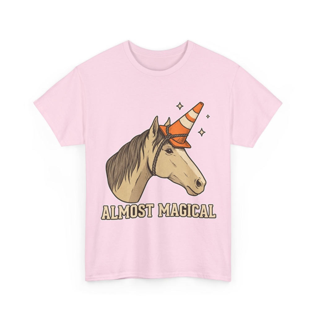 T-Shirt: Almost Magical Traffic Cone Unicorn