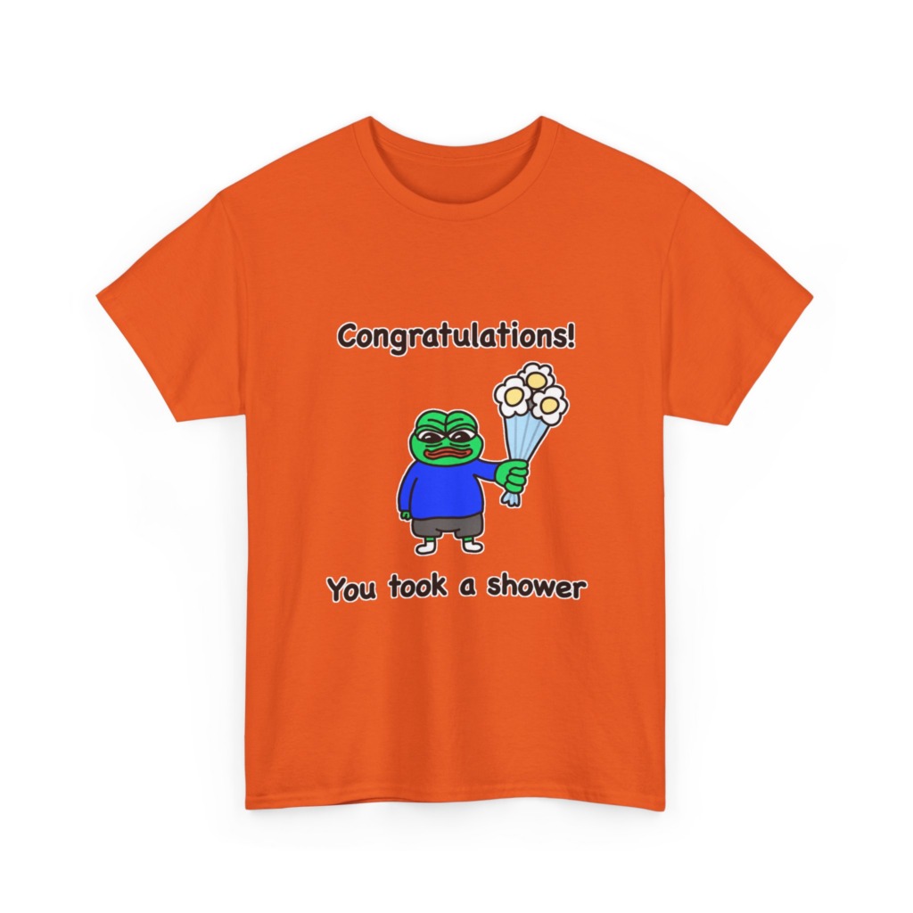 Pepe the Frog Shower Celebration Graphic T-Shirt