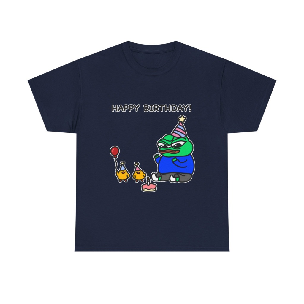 Happy Birthday Pepe Frog Party Graphic T-Shirt