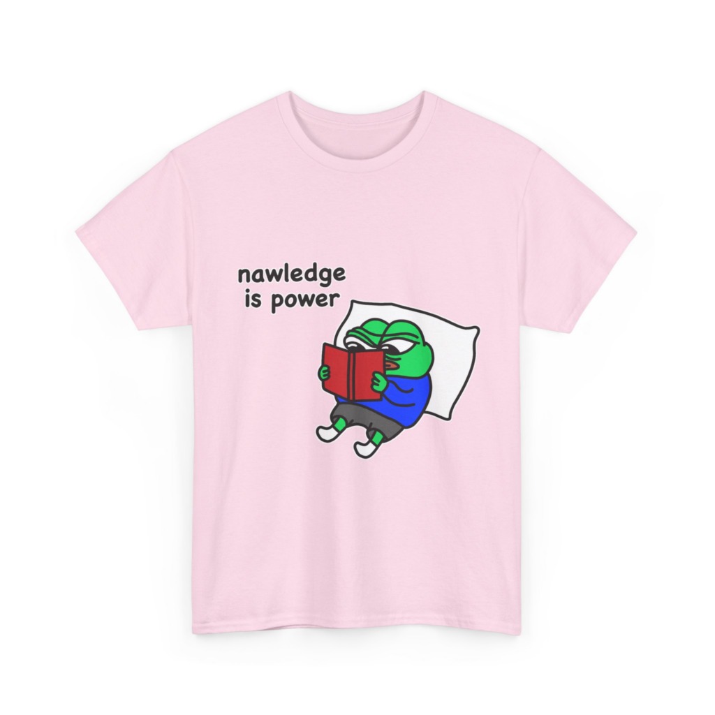 Pepe Frog 'Nawledge is Power' Graphic T-Shirt