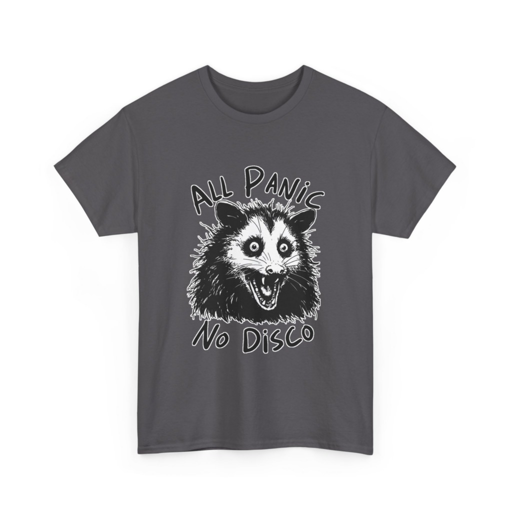 T-Shirt: All Panic No Disco Opossum Graphic