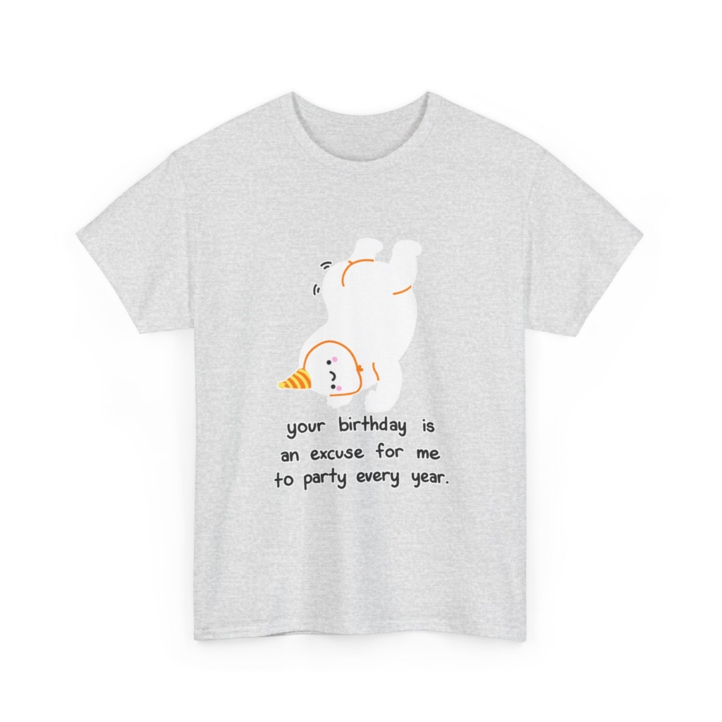 White Upside Down Party Character T-Shirt