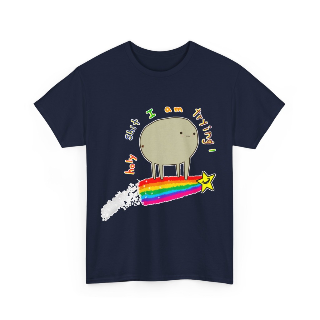 'I Am Trying' Blob Rainbow Graphic Tee
