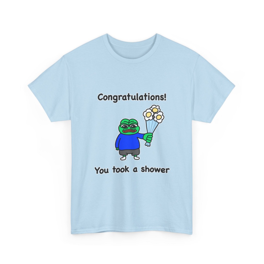 Pepe the Frog Shower Celebration Graphic T-Shirt