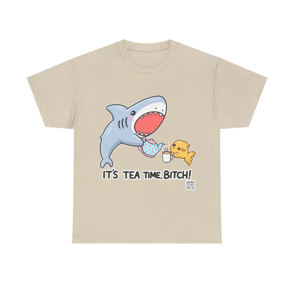 Graphic T-Shirt: Shark Tea Time, Bitch!