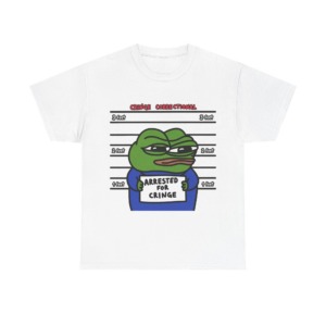 Pepe Frog Arrested for Cringe Mugshot T-Shirt