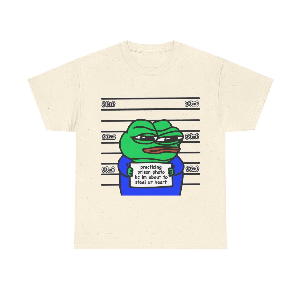T-Shirt: Pepe Frog 'Steal Your Heart' Mugshot