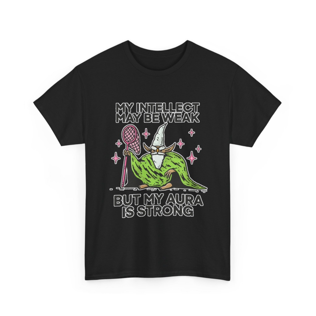 Intellect Weak Aura Strong Wizard Graphic T-Shirt