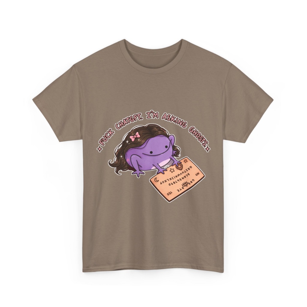 T-Shirt: Purple Frog 'Fuck ChatGPT' Ouija Design