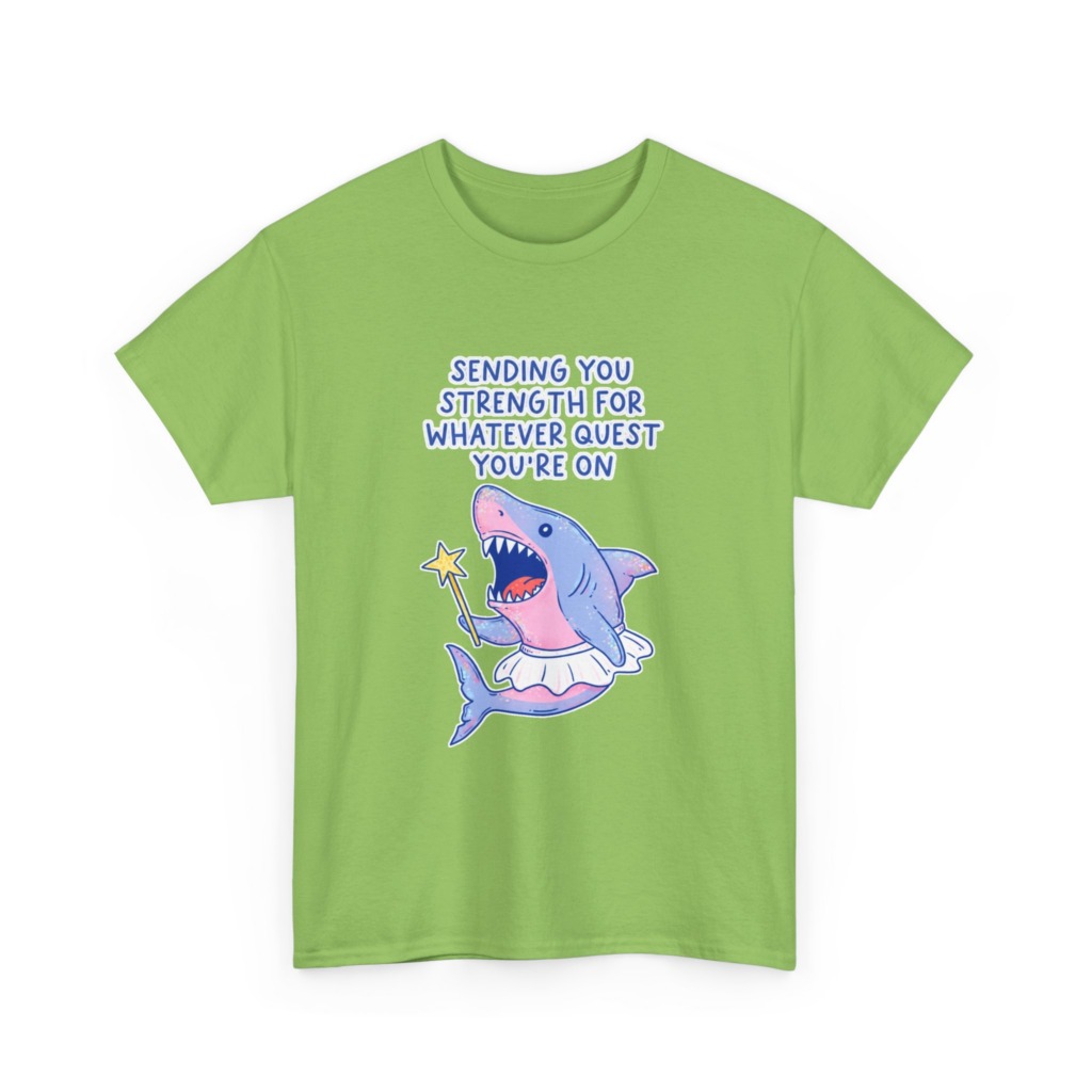 T-Shirt: Fairy Ballerina Shark Strength Quote