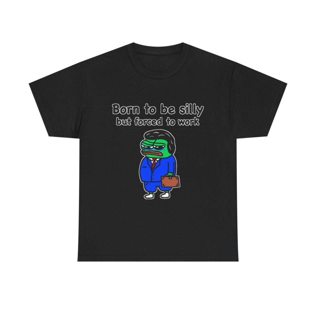 T-Shirt: Born to Be Silly Business Frog Graphic