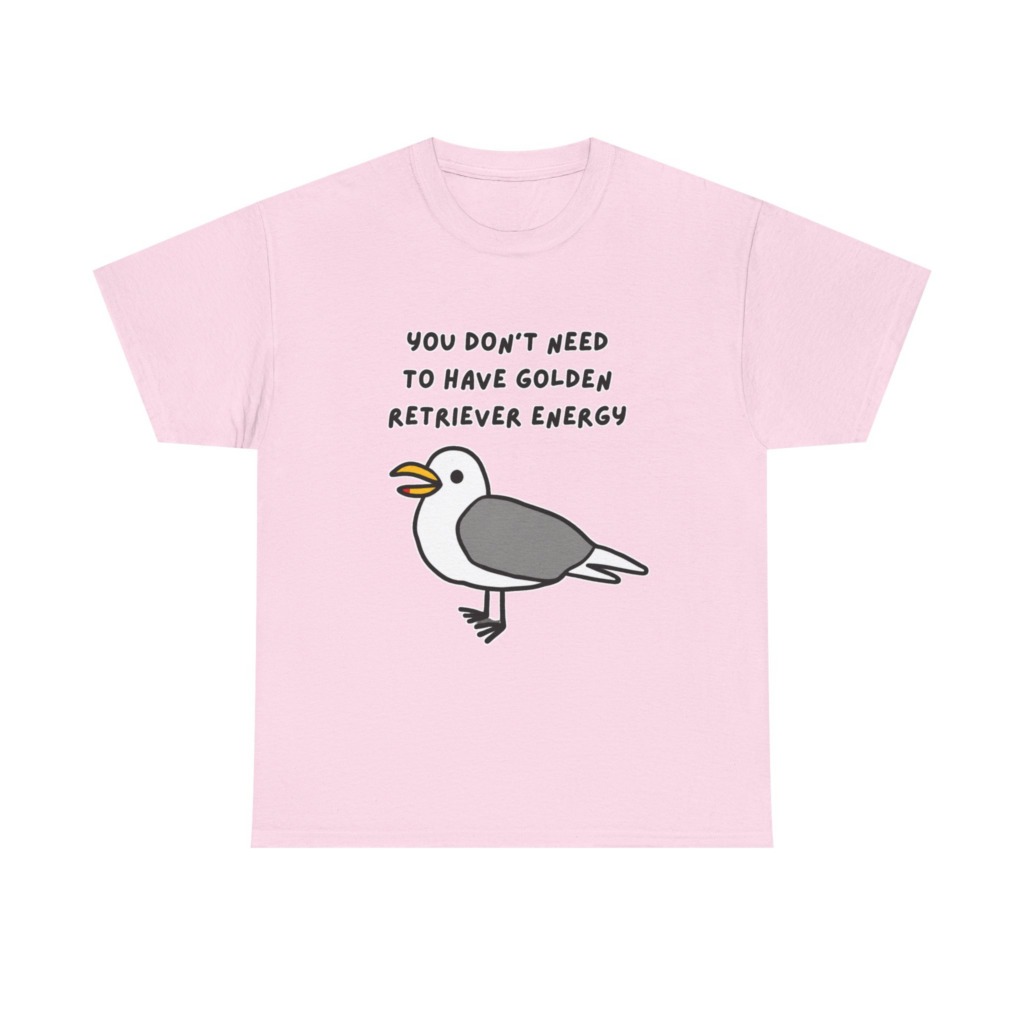 Seagull 'Golden Retriever Energy' Graphic T-Shirt