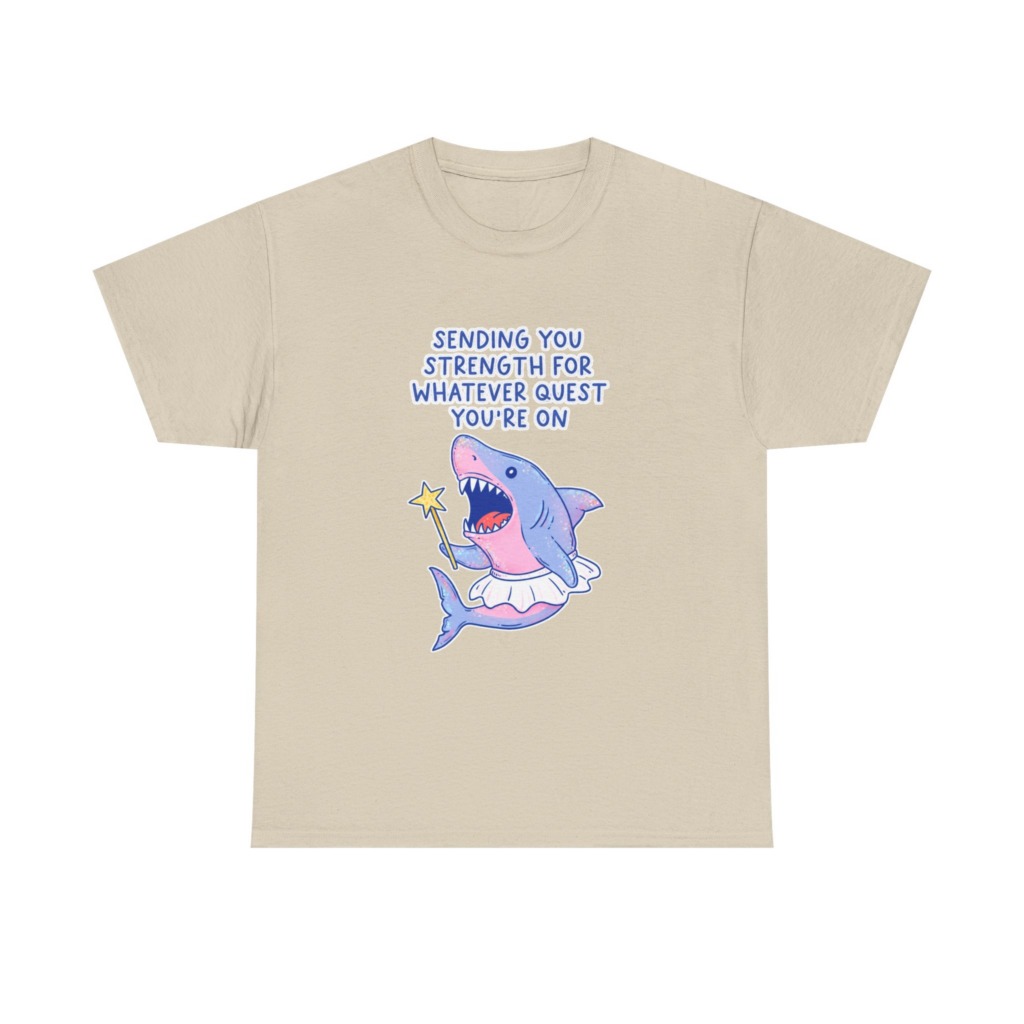 T-Shirt: Fairy Ballerina Shark Strength Quote