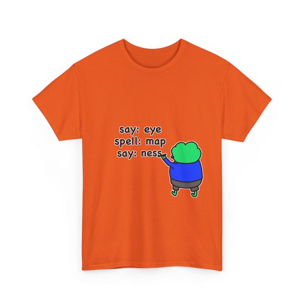 Eye Map Ness" Funny Character Graphic T-Shirt