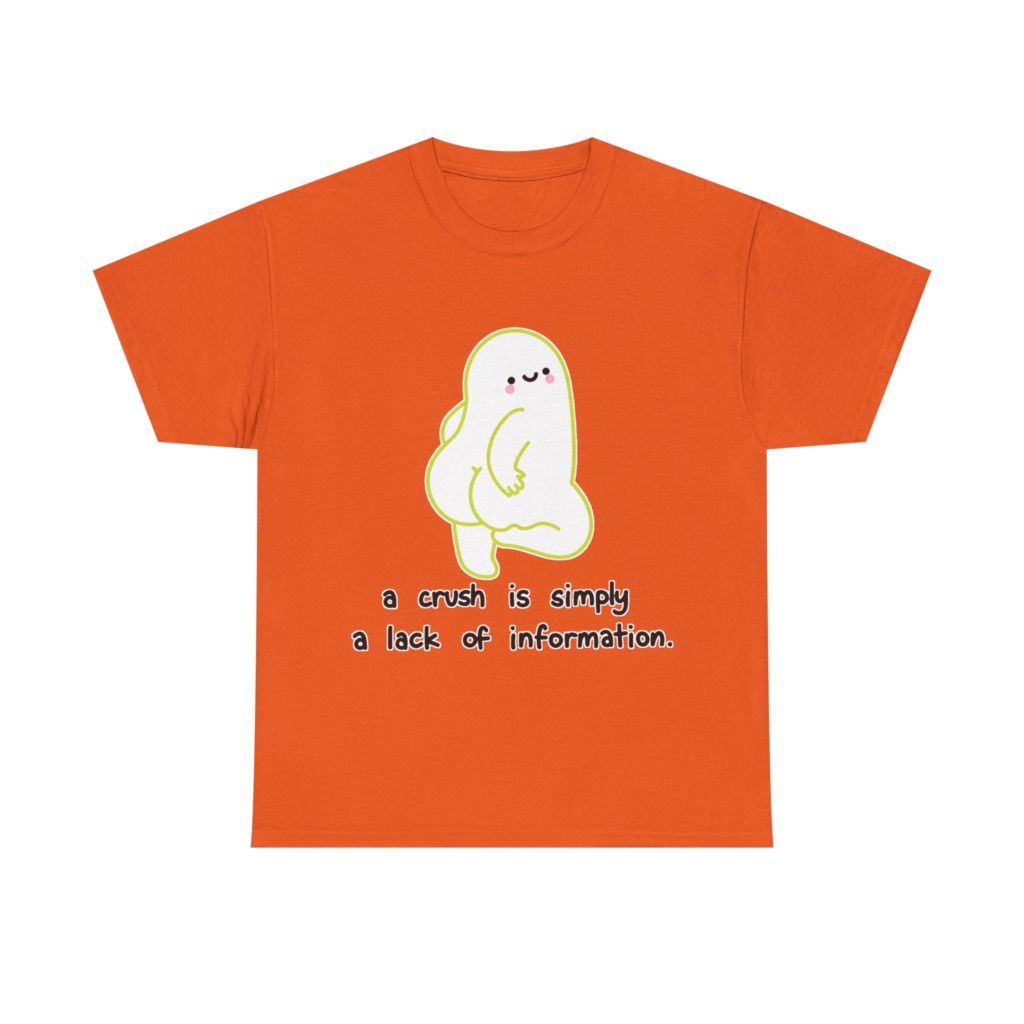 T-Shirt: Playful Green Blob 'A Crush' Quote