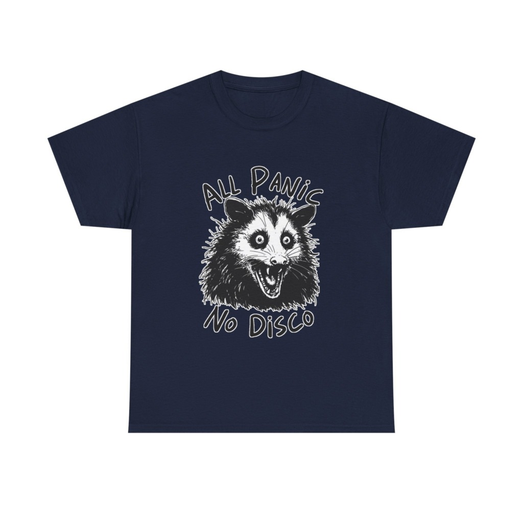 T-Shirt: All Panic No Disco Opossum Graphic