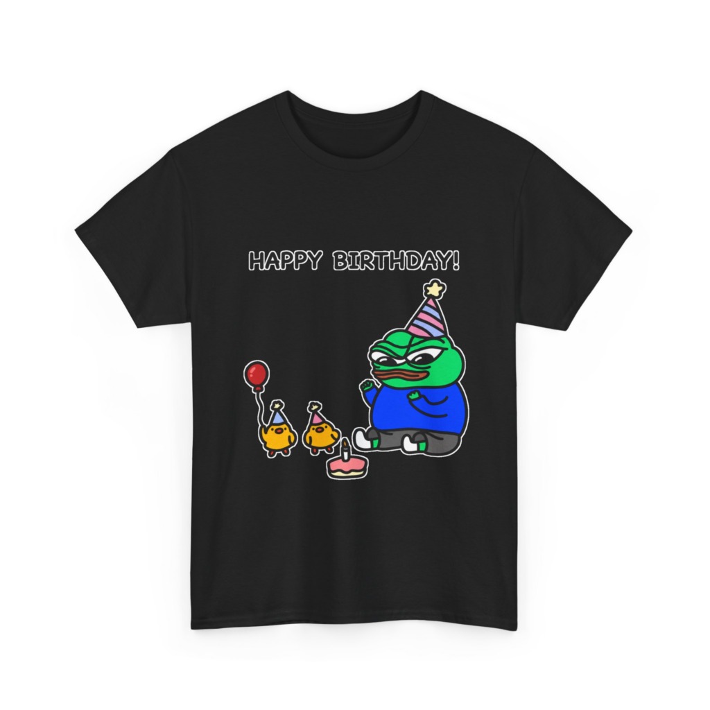 Happy Birthday Pepe Frog Party Graphic T-Shirt