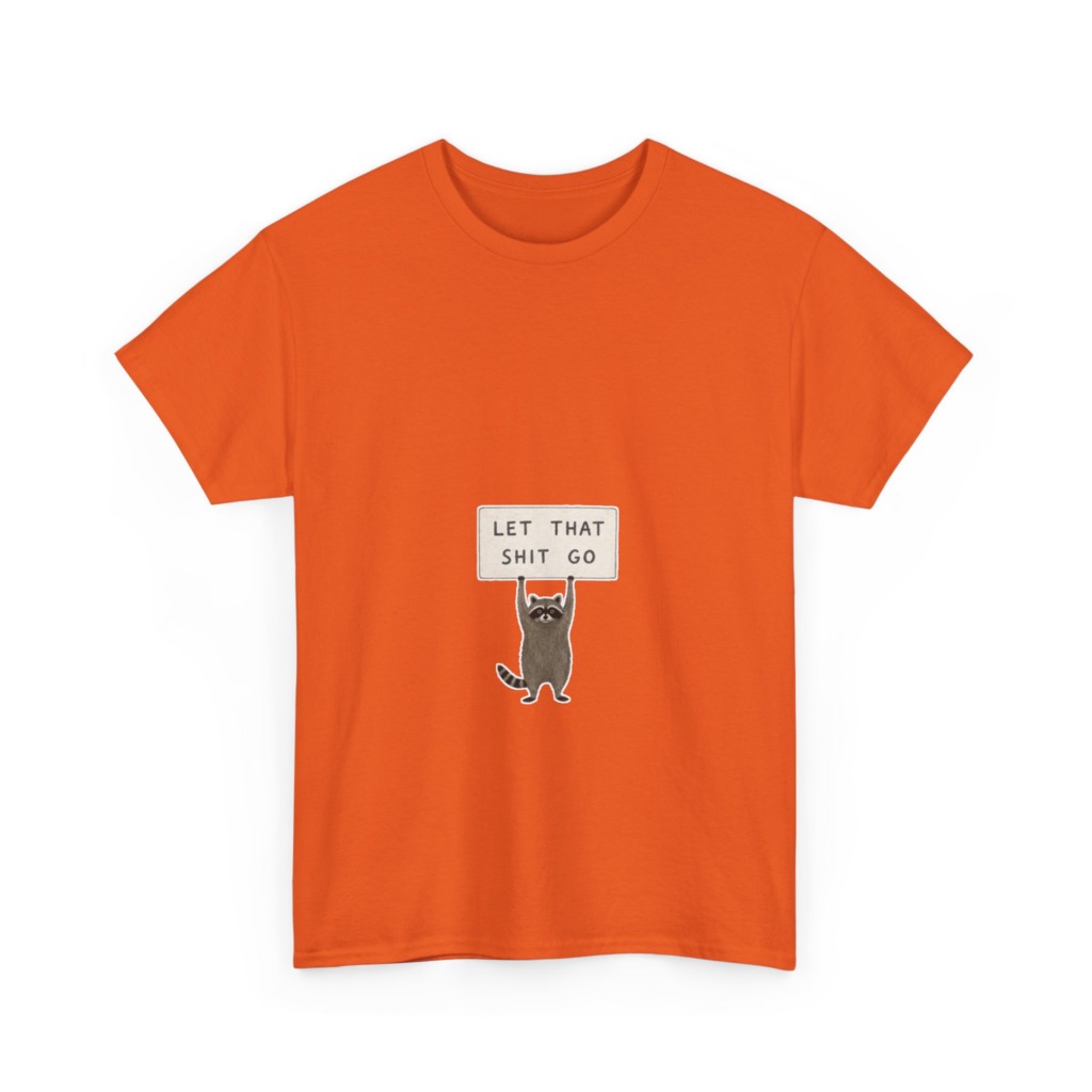 White Raccoon 'Let That Shit Go' Graphic T-Shirt