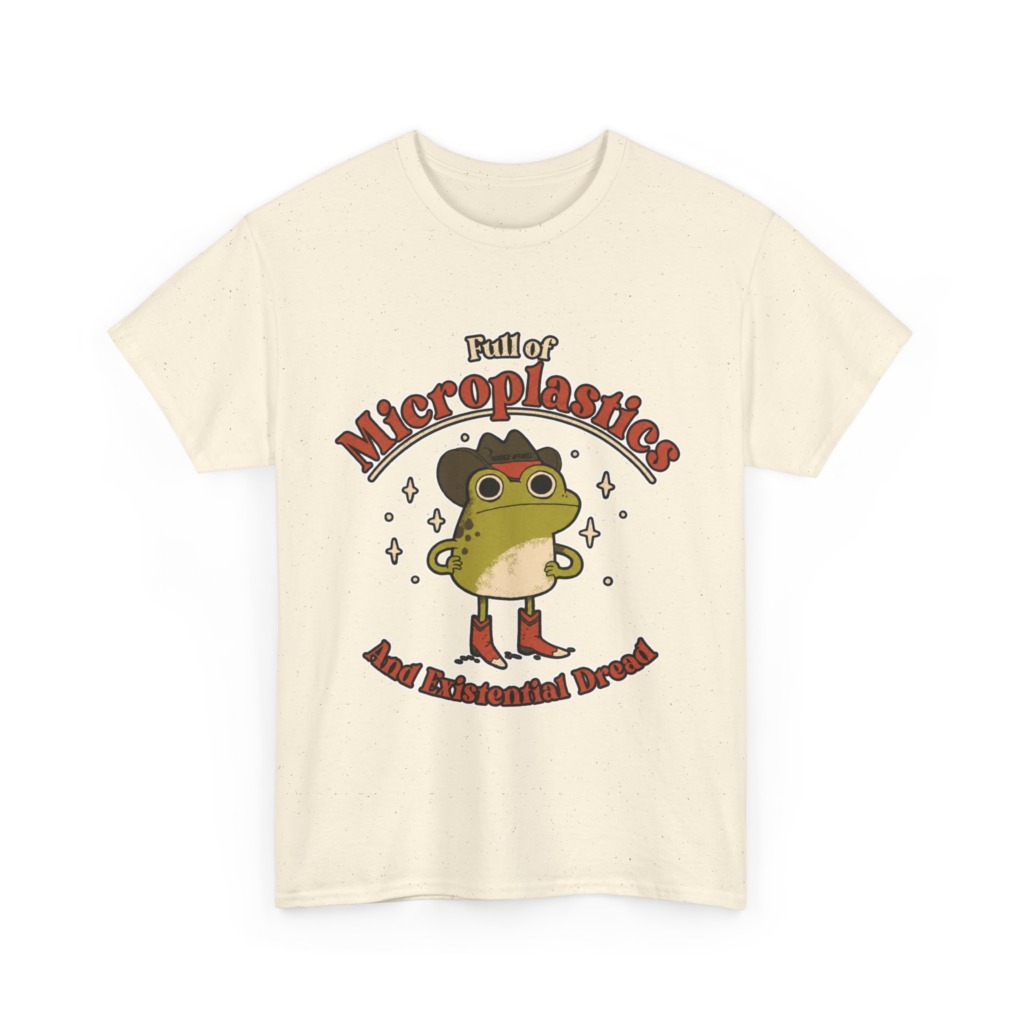 T-Shirt: Cowboy Frog Microplastics Graphic