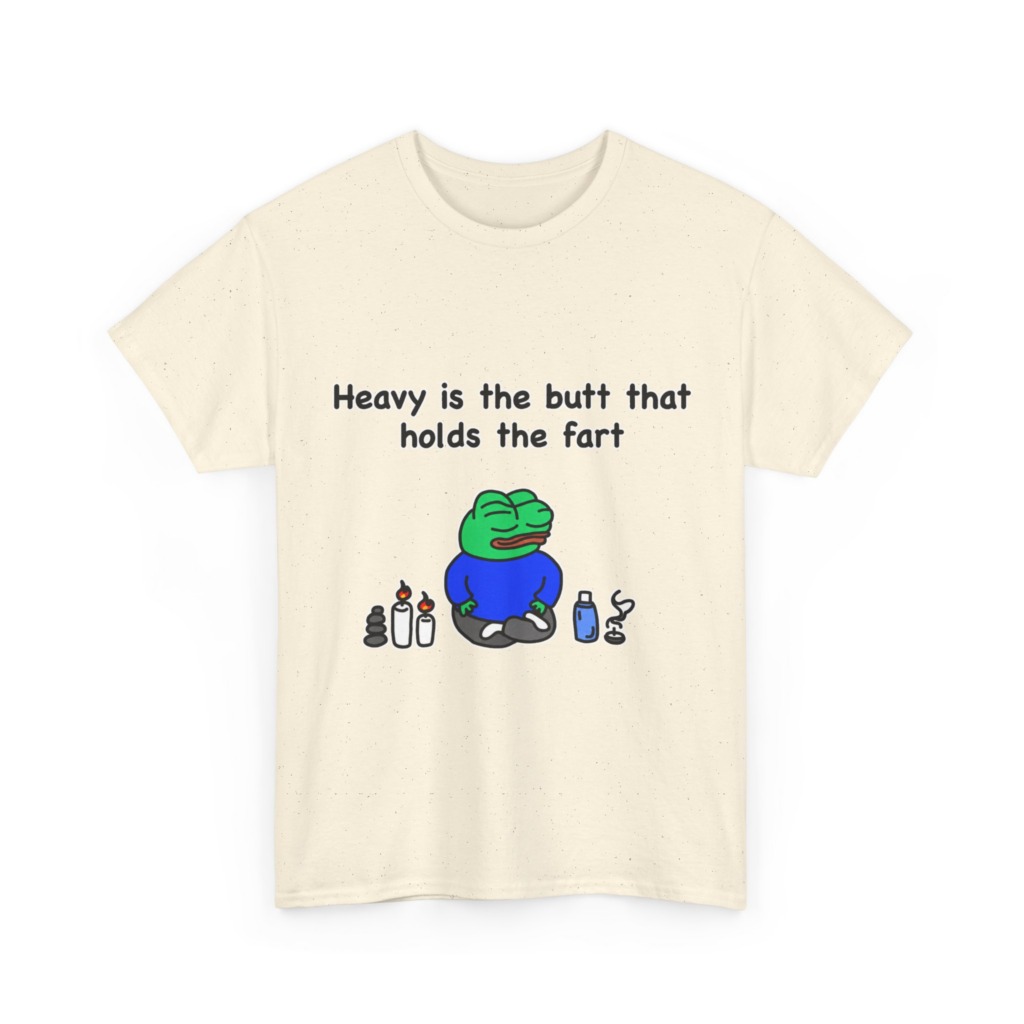T-Shirt: Meditating Pepe Frog 'Heavy is the Butt'