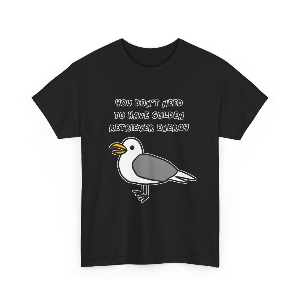 Seagull 'Golden Retriever Energy' Graphic T-Shirt