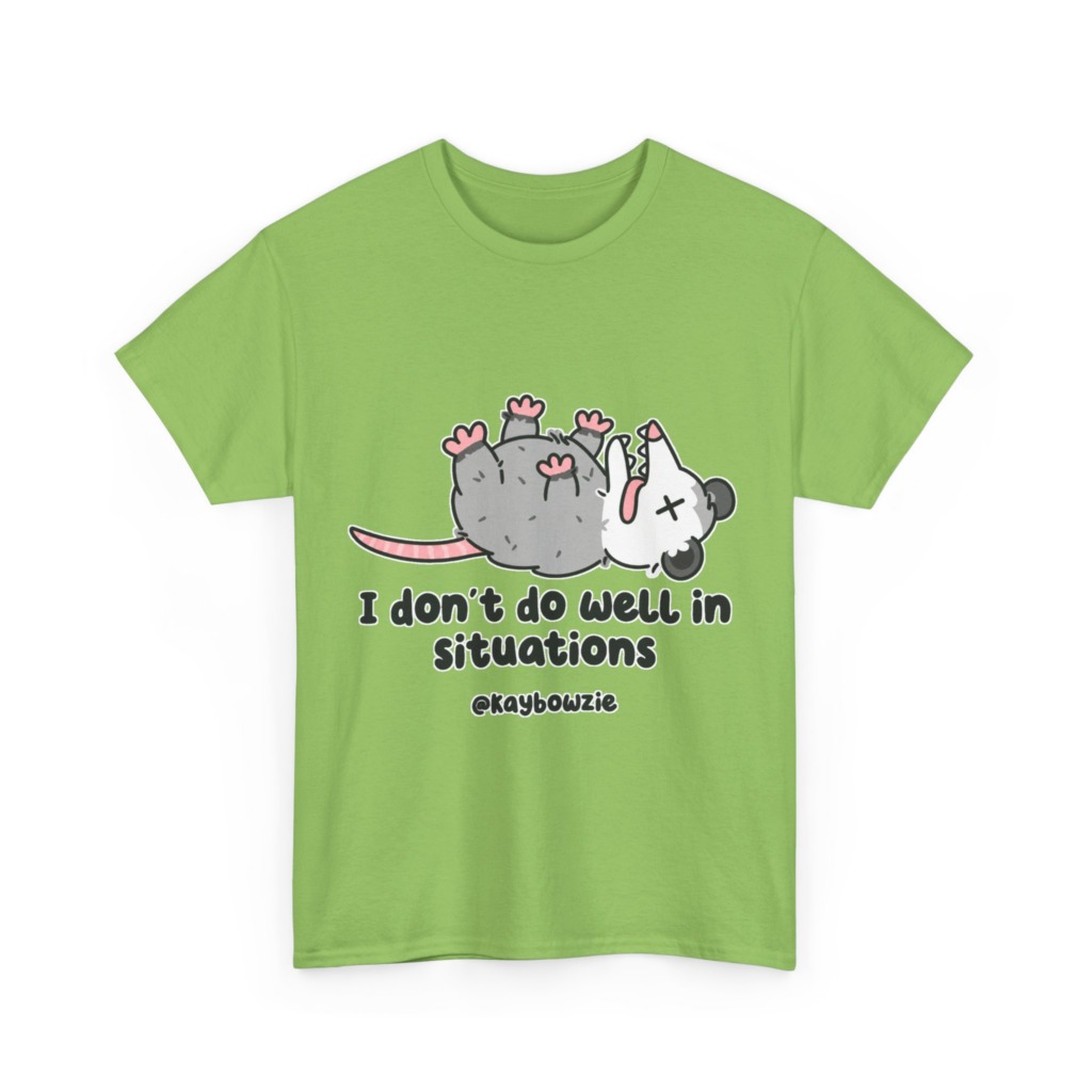Opossum Playing Dead 'I Don't Do Well' Graphic T-Shirt