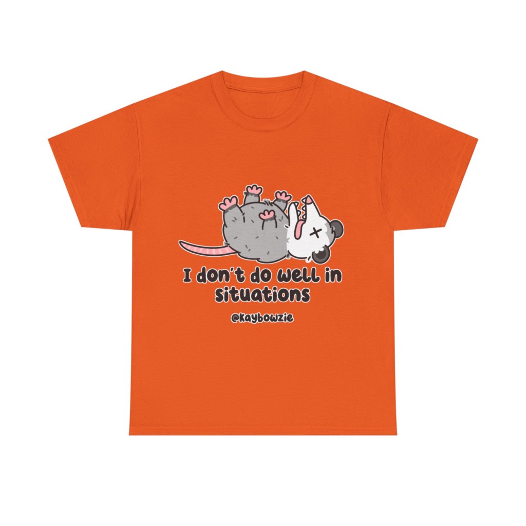 Opossum Playing Dead 'I Don't Do Well' Graphic T-Shirt