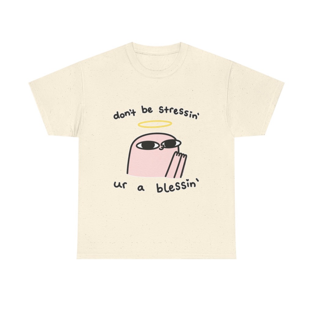 White Halo Blob 'Don't Be Stressin'' Graphic Tee