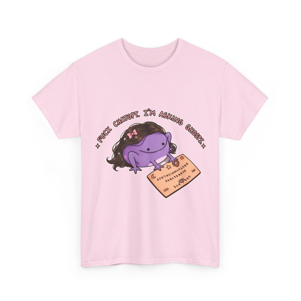 T-Shirt: Purple Frog 'Fuck ChatGPT' Ouija Design