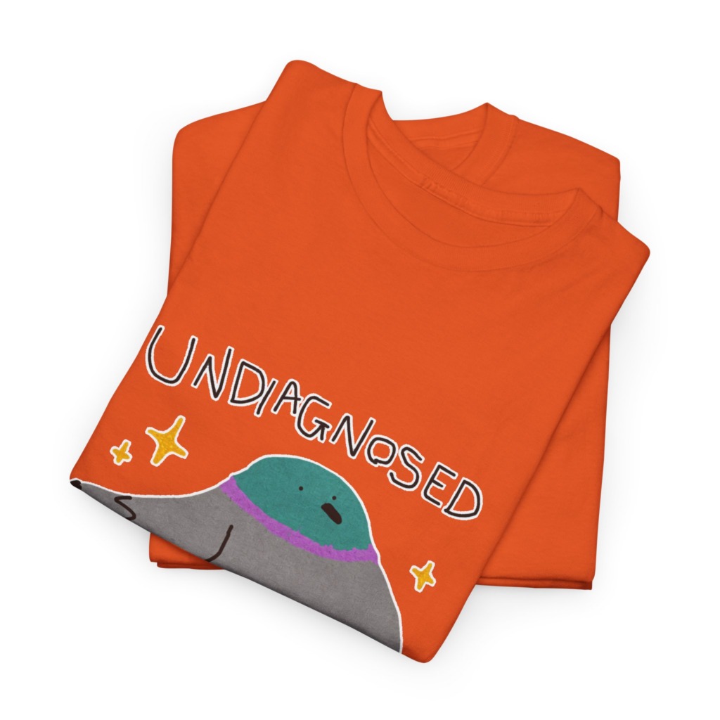 T-Shirt with Pigeon 'Undiagnosed' Graphic