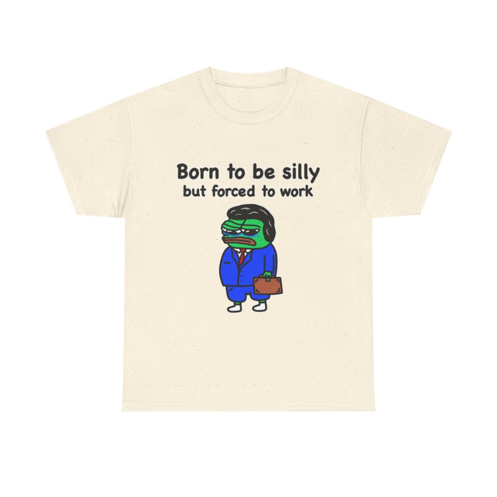 T-Shirt: Born to Be Silly Business Frog Graphic
