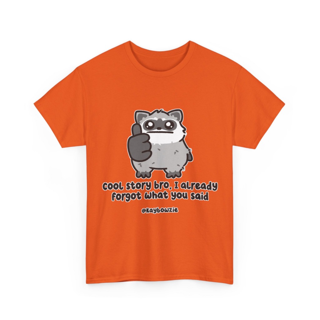 Sarcastic Raccoon 'Cool Story Bro' Graphic Tee